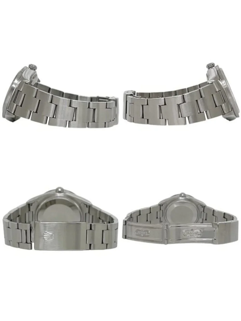 Rolex Watch Air King Black Silver Overhauled Polished SS Automatic P Dial